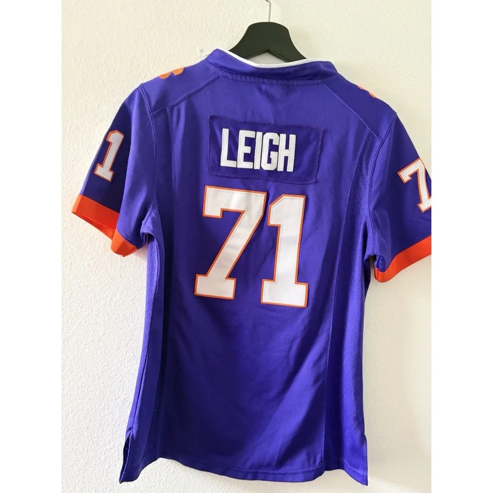 Nike Clemson Tigers #71 Leigh Purple Football Jersey Woman  Size Medium M ACC